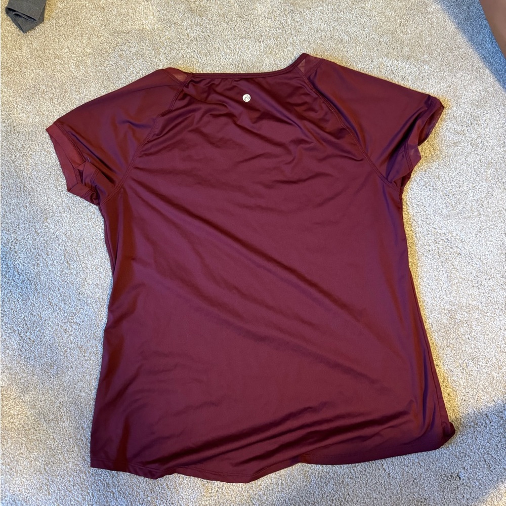 Size Large Maroon dri- fit athletic shirt